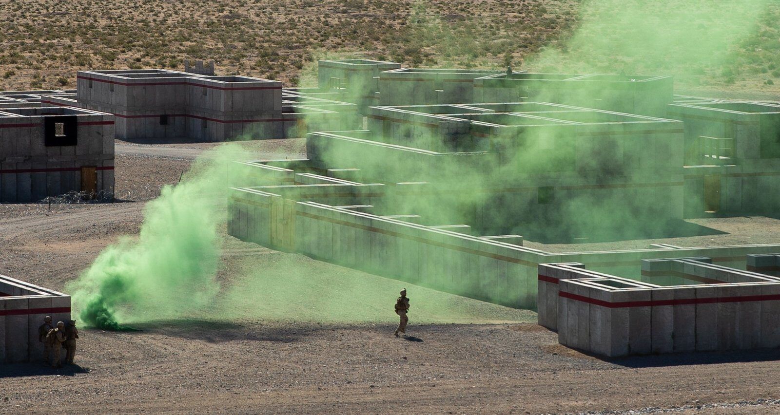 Amidon live-fire training range under a wide desert sky